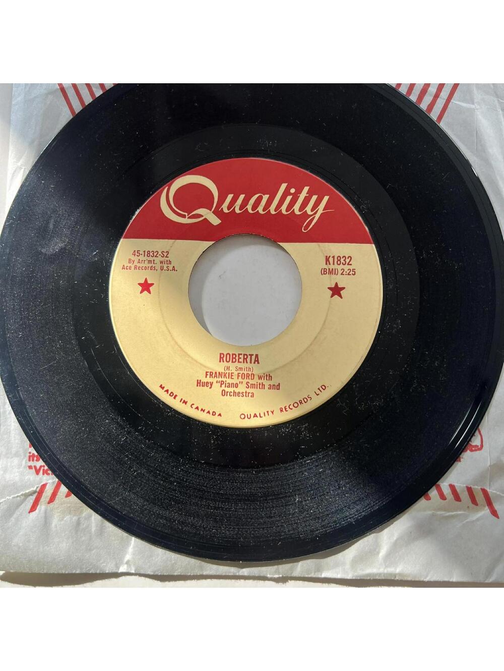 Frankie Ford – Sea Cruise/Roberta 45rpm Vinyl Record VG+ R5